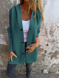 2025 New Hot Fashion Long-Sleeved Solid Coat Women's