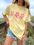 Print A Wide-Cut Short-Sleeved Women's T-Shirt Large Version Of Casual T-Shirt