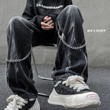 Popular Tie-Dyed Jeans Men Y2K New Harajuku Handsome Straight Pants Punk Casual Loose Jeans Unisex Plus Size Joker