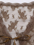 Open Front Lace Long Sleeve Crop Blouse-Outfit