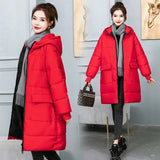 Add Fat Large Size Cotton-Padded Jacket Female 200 Fat Mm Loose Pregnant Women In The Long Down Cotton-Padded Jacket 300 Jin Coat Tide-Outfit