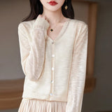 Toloer Hemp Knitting Cardigan Female Thin Ice Silk Linen Coat Sunscreen Clothes Summer Loose Outside The Shawl Air Conditioning Shirt-Outfit