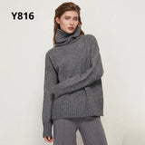 Autumn Winter Women Knitted Turtleneck Wool Sweaters 2021 Casual Basic Pullover Jumper Batwing Long Sleeve Loose