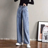 Dress High Waist Women's Fashion Jeans Girl Women's Wide Leg Pants Women's Jeans Jeans Bagged Women's