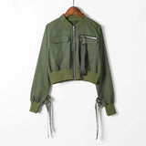 2022 Autumn Short Women Baseball Jackets Loose Windproof Coats Women Zipper Casual Basic Jacket Bomber Coat Female