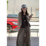 Relaxation Sling Sling Vest Top With Sunscreen Cardigan Yamamoto Slacks Three-Piece