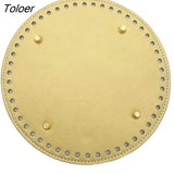 / Round Long Bottom For Knitted Bag Pu Leather Bag Accessories Handmade Bottom Solid Color Diy Crochet Bag