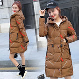 Fashion Striped Female Coat Cheap Winter Coats Warm Quilted Long Autumn Jacket Hooded Parka Women Overcoat Snow Wear Plus