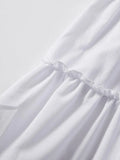 Solid Color Tiered Midi Skirt-Outfit