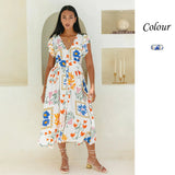 Toloer 24 Spring / Summer Flower Print Single Breasted Dress
