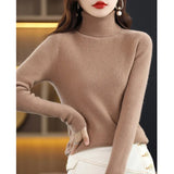 Toloer Autumn Winter New Turtleneck Sweater Set Slim Thin Close-Fitting Knit Bottom With Coat Money-Outfit