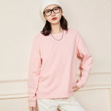 Toloer Gram Heavy Solid Color Round Collar Large Size Hoodie With Both Male And Female Couples Hoodie Cotton Simple Head-Outfit