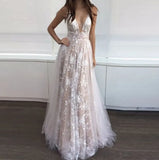 Summer New Women's Dress Sexy Lace Lace Deep V Sleeveless Evening