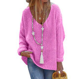 Pullover Sweater V-neck Long-sleeved Knitted