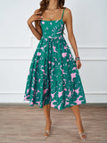 Summer New Women's Elegance Elegance Flora Flower Printed Medium-Long