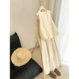 Ins Gently Wear A Small Fashion Vest Top With Temperament Commuter Skirt Women Summer
