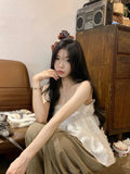 Retro Tuxedo Women's Summer New Korean Version Of The Sweet Vest Showing Skinny Hottie Sleeveless Top