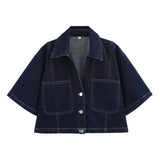 New Pocket-Dressed Denim Shirt 7484064 Double Skirt