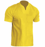 Men's Fitness Plus-Size Sports T-Shirt Men's Elastic Cotton Pocket Short-Sleeved Summer V-Neck Polo