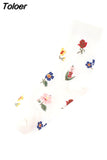 Fashion Happy Funny Socks Cotton Soft Sox Beautiful Curve Women Ladies Girls Harajuku Flower Art ankle