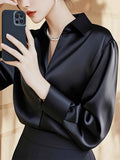 Toloer High-End Feeld Dingy Shirt 2025 Early Spring French Age-Down Mature Shirt Commuting Exquisite Comfortable Top