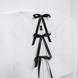 New Bowknot Shoulder Blouse 3067070-Outfit
