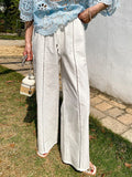 Cotton Trousers Women's Vacation Casual Women's Trousers French Design Trousers Women's Loose Thin Breathable Pants