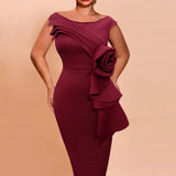 Designer Cuts Pin Dress Elegant Wind U-Neck Sleeveless Dress