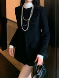 Daughter Xiaoxiangfeng Suit, Autumn And Winter Suit Jacket, Pure High Waist, Thin Half Skirt, Two-Piece Suit-Outfit