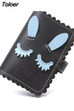 Cartoon Rabbit Card Case Business Card Holder Women Credit Passport Card Bag ID Passport Card Wallet 2023 Pink