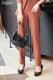 Blazer Women Office Casual Solid Long Sleeve Single Breasted Fashion Blazers Or Pants Elegant Chic Outerwear