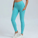 Toloer Tight Side Pocket V-Waist Yoga Pants No Embarrassment Line Peach Hip Fitness Hip Sweatpants-Outfit