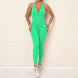 Toloer One-Piece Quick-Dry Tight Yoga Pants Breathable Women's Wrinkled Peach And Butt Gym Pants-Outfit