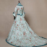 Sleeve Basic Model Printed Elegant Retro Evening Large Bell