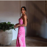 Flower Printed Strap Beach Maxi Dress-Outfit