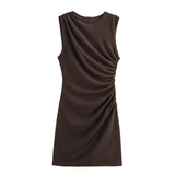 Homemade New Women's Classic Fashion Flawd Decoration Short Dress