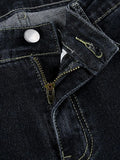 Washed Low Waist Flare Jeans-Outfit