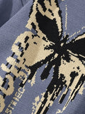 Oversized Butterfly Jacquard Sweater-Outfit