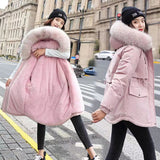 New Coat Female Winter Dress Short Down Cotton Clothing Large Size Korean Student Sent To Overcome The Thin And Thick Loose Cotton-Padded Jacket-Outfit