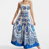 2025 Women's New Temperament Elegant High-Waist Print Slings Casual Fashion