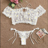 Sex Lingerie Sexy Lace Perspective Three-Point Lingerie