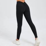 Toloer Tight Side Pocket V-Waist Yoga Pants No Embarrassment Line Peach Hip Fitness Hip Sweatpants-Outfit