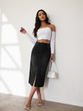 Hottie Dress A-Shaped Open Fork Thin Cowboy Half-Body Dress 2025 Spring And