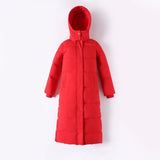 2022 Fashion Korean X-length Long Puffer Bomber Jackets Women Oversize Parka Plus Size Female Coat Basic Snow Wear Hood