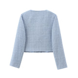 New Coarse Spinning Round Collar With Small Fragrant Short Coat