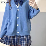 Women Solid Simple Single Breasted Pockets School Girls All-match Loose Kawaii Ins 2XL Leisure Fashion Outwear Chic