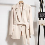 Toloer Spring And Autumn New Version Of The Korean Suit Jacket Female Belt Slim Show Thin Temperament Fashion Fried Street Small Suit Jacket-Outfit