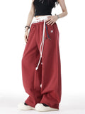 Toloer Jazz Dance Hip Hop Sports Pants Female Autumn And Winter Straight Loose Hip-Hop Lovers Wide Leg