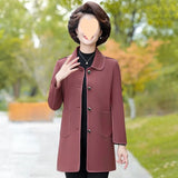 Middle-Aged And Old Women Spring Dress High-End Suit 40-50 Fashion Mother Dress Long Temperament All-Match Suit Thin Coat-Outfit