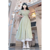 Dress Women's 2025 Summer New French Temperament Short-Sleeved Folding Skirt In The